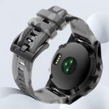 Voor Garmin Fenix 7X Pro 51 mm 26 mm camouflage siliconen horlogeband (camouflage zwart)