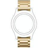 20mm drie platte gesp roestvrij staal vervangende horlogeband voor Samsung Galaxy Watch Active 2 / Amazfit GTS 2 (goud)