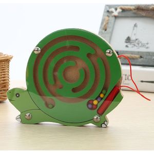 Kinderen puzzel Toy houten magnetische klein schildpad patroon dierlijke doolhof