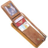 Voor iPhone 6 Vertical Flip Shockproof Leather Protective Case met Long Rope  Support Card Slots & Bracket & Photo Holder & Wallet Function(Brown)