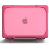 TPU + PC Twee-Color Anti-Fall Laptop Beschermhoes voor MacBook Air 11.6 Inch A1465 / A1370 (Rose Red)