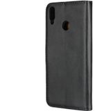 Lederen horizontale Flip holster voor Huawei Honor 8X/Honor Bekijk 10 Lite met magnetische sluiting en beugel en kaartsleuf en portemonnee (zwart)