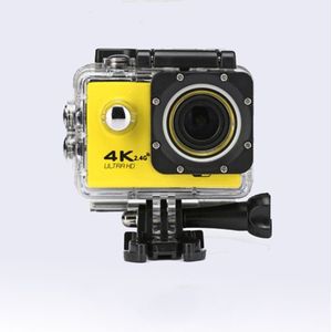 WIFI waterdichte actie camera fietsen 4K camera ultra duiken 60PFS kamera helm fiets cam Onderwatersport 1080P camera (geel)