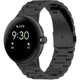 Voor Google Pixel Watch 2 roestvrijstalen metalen horlogeband met drie kralen