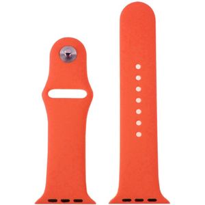 Voor de Apple Watch Sport 42mm High-performance Rubber Sport horlogeband met Pin-en-tuck Closure(Orange)