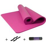 Roze mannen en vrouwen beginners Home non-slip yoga mat met bandjes & tutorial & netto tas  grootte: 1850 x 900 x 15mm