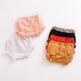 Pure kleur katoen en linnen kant casual driehoek shorts (kleur: roze maat: 90)