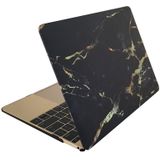 MacBook Air 11.6 inch Marmer patroon bescherm Sticker voor Cover (zwart bruin)