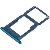 SIM-kaarthouder + SIM-kaarthouder / Micro SD-kaart lade voor Huawei P Smart + (2019) (blauw)