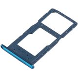 SIM-kaarthouder + SIM-kaarthouder / Micro SD-kaart lade voor Huawei P Smart + (2019) (blauw)