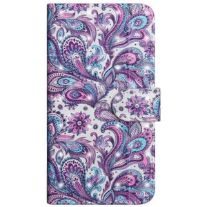 iPhone 7 Plus & 8 Plus horizontaal Kleurrijk 3D fantasie patroon PU leren Flip Hoesje met houder  draagriem en opbergruimte voor pinpassen & geld