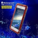Waterdichte stofdichte schokbestendige zink legering + siliconen case voor iPhone 8 & 7 (rood)