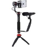 PULUZ L-vormige beugel Handheld Grip houder met Dual Side Hot Shoe Mounts voor Video licht Flash DSLR Camera