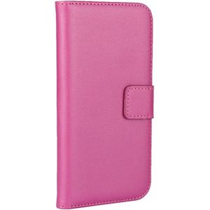 iPhone 7 & 8 horizontaal Kleurrijk PU leren Flip Hoesje met houder en opbergruimte voor pinpassen & geld (hard roze)