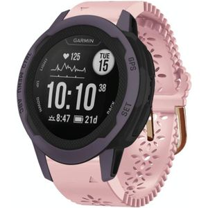 Voor Garmin Instinct 2S 20 mm dames siliconen horlogeband met veterpons