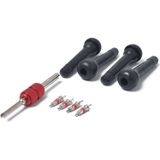 -Module korte zwarte Rubber Valve Stem (TR418) 4-Pack met klep Core moersleutel voor Tubeless 0.453 Inch 11 5 mm Rim gaten op standaard voertuig banden