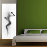 2 stuks/set silhouet deur kunst decor Home Creative DIY 3D deur stickers patroon voor Wall room Home deur decor decoratie