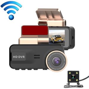 F22 3.16 inch 1080P HD Night Vision WiFi Connected Driving Recorder met achteruitrijcamera