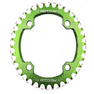 MOTSUV ronde smalle brede Chainring MTB fiets 104BCD tand plaat onderdelen elliptische plaat 36T (groen)