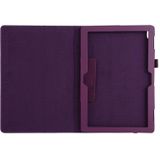 Voor Lenovo Tab 4 10 Plus (TB-X704) / Tab 4 10 (TB-X304) Litchi Texture Solid Color Horizontal Flip Leather Case met Holder & Pen Slot(Purple)