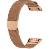 Voor Garmin Fenix 6X Milanese Strap Watchband (Rose Gold)