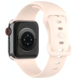 Siliconenvervanging horlogebanden  maat: Kleine code voor Apple Watch Series 6 & SE & 5 & 4 44mm / 3 & 2 & 1 42mm (Sand Pink)