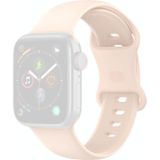 Siliconenvervanging horlogebanden  maat: Kleine code voor Apple Watch Series 6 & SE & 5 & 4 44mm / 3 & 2 & 1 42mm (Sand Pink)
