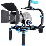 Yelangu D206 C-Type Camera Slide Schouder Rig Mount Kit met Matte Box & Volg Focus