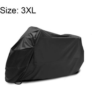 210D Oxford Cloth Motorcycle Electric Car Regenproof Dust-proof Cover  Grootte: XXXL (Zwart)