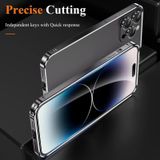 For iPhone 14 Pro 3 in 1 Ultra-thin Metal Frame + Lens + Film Phone Protection Set(Black)
