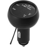 3 In 1 Auto USB Charger Auto aansteker met voltage detectie Display Multi-function Monitoring Table (Rood)