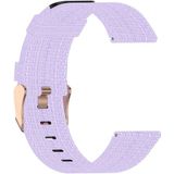 Voor Galaxy Watch 42mm nylon canvas band (licht paars)
