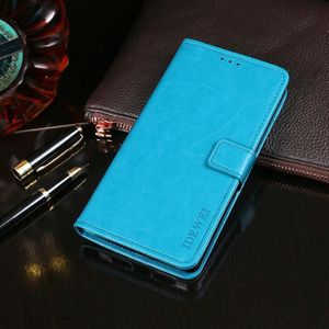 Voor HTC Desire 20 Pro idewei Crazy Horse Texture Horizontale Flip Lederen Case met Holder & Card Slots & Wallet (Sky Blue)