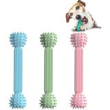 BG-5011 2 stks TPR Tandjes Stok Hond Speelgoed Barbell Vorm Huisdier Kauwen Tanden Reinigen Stick (Roze)