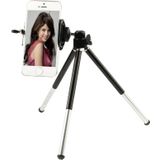 Draagbare Aluminium Statief Tripod voor  iPad & iPhone  Samsung  Huawei  Xiaomi  LG  HTC en andere Smartphones (zwart)