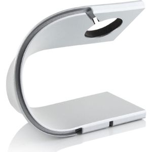Voor Apple Watch 38mm / 42mm U vorm aluminium Stand lader Holder(Silver)