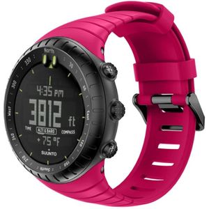 Slimme horloge siliconen polsband horlogeband voor Suunto Core (Rose rood)