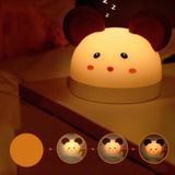 Cute Mouse Silicon Night Light met elektronische wekker functie nachtkastje Slaapbureau Lamp Learning Clock