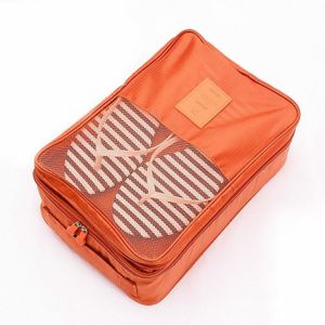 Nylon Travel Portable Storage Grote Capaciteit Schoen Opslag Zak (Rode Koffie )