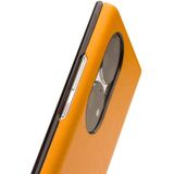 Voor Huawei P50 QIALINO Magnetische Side Window View Lederen Smart Phone Case (Oranje)