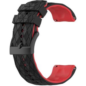 For Suunto Spartan Sport 24mm Mixed-Color Silicone Watch Band(Black+Red)