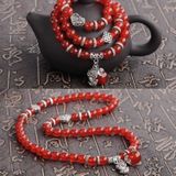 Fashion Jewelry accessoire granaat kralen armband (rode Agaat & Pi Xiu)