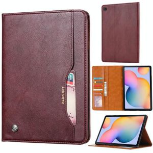 Voor Samsung Galaxy A7 Lite T220 / T225 Kneed Huid Textuur Horizontale Flip Lederen Case met Photo Frame & Holder & Card Slots & Portemonnee (Wijnrood)