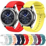 Voor Samsung Gear S3 Classic 22 mm effen kleur zachte siliconen horlogeband