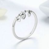 925 sterling zilveren hart diamanten ring vrouwen bruiloft engagement Jewelry  Ringmaat: 6