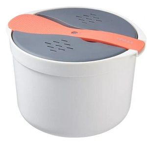 Keukengerei Magnetron Gebruiksvoorwerpen Rrice Cooker Verwarming Steamer Pot Gestoomde rijst box (Bright Orange)