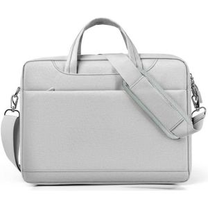 Airbag Verdikte Laptop Draagbare Messenger Bag  Grootte: 15.6-16.1 inch (Lichtgrijs)