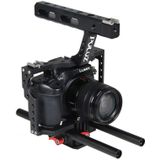 PULUZ handvat videocamera kooi Steadicam stabilisator voor Sony A7 & A7S & A7R & A7R II & A7S II Panasonic Lumix DMC-GH4(Red)