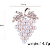 3 stks Diamond Druif Broches Wilde Pearl Pin Vrouwelijke Kleding Sieraden (B07342)