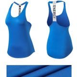 Sexy T-vormige Back Hollow Strap Quick Drying Loose Vest (Kleur: Blauwe maat:S)